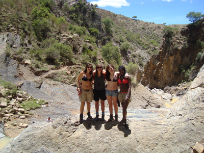 Bolivia Girls at the Siete Cascadas